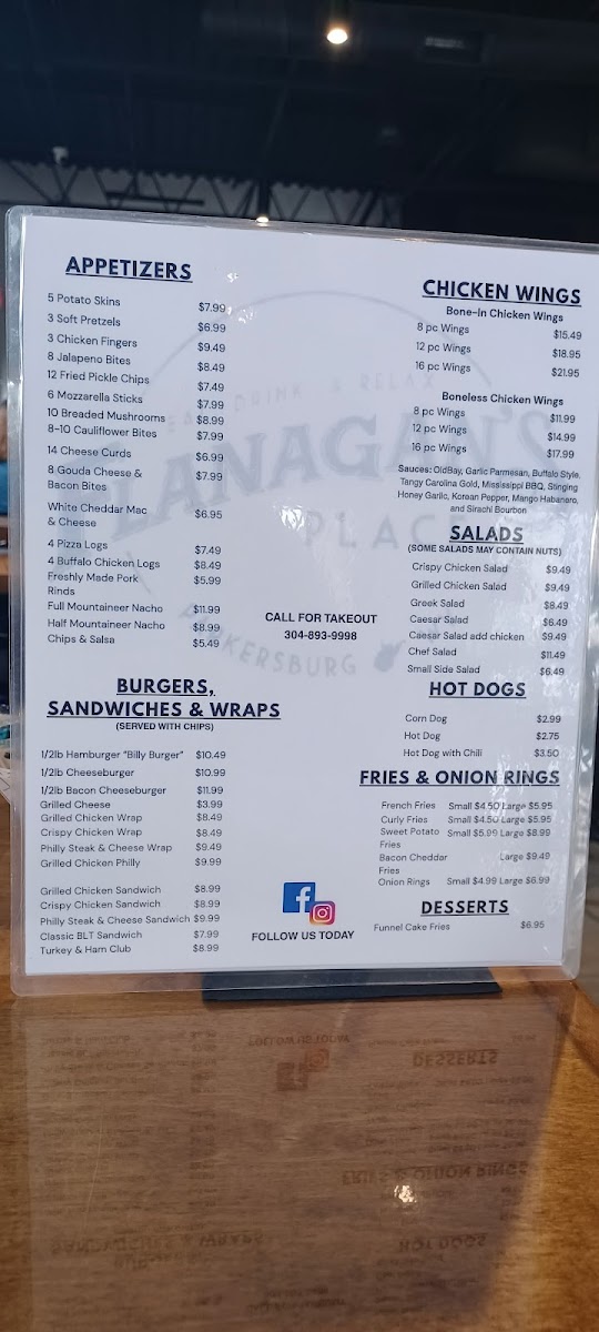 Flanagan’s Place Photo Menu 5