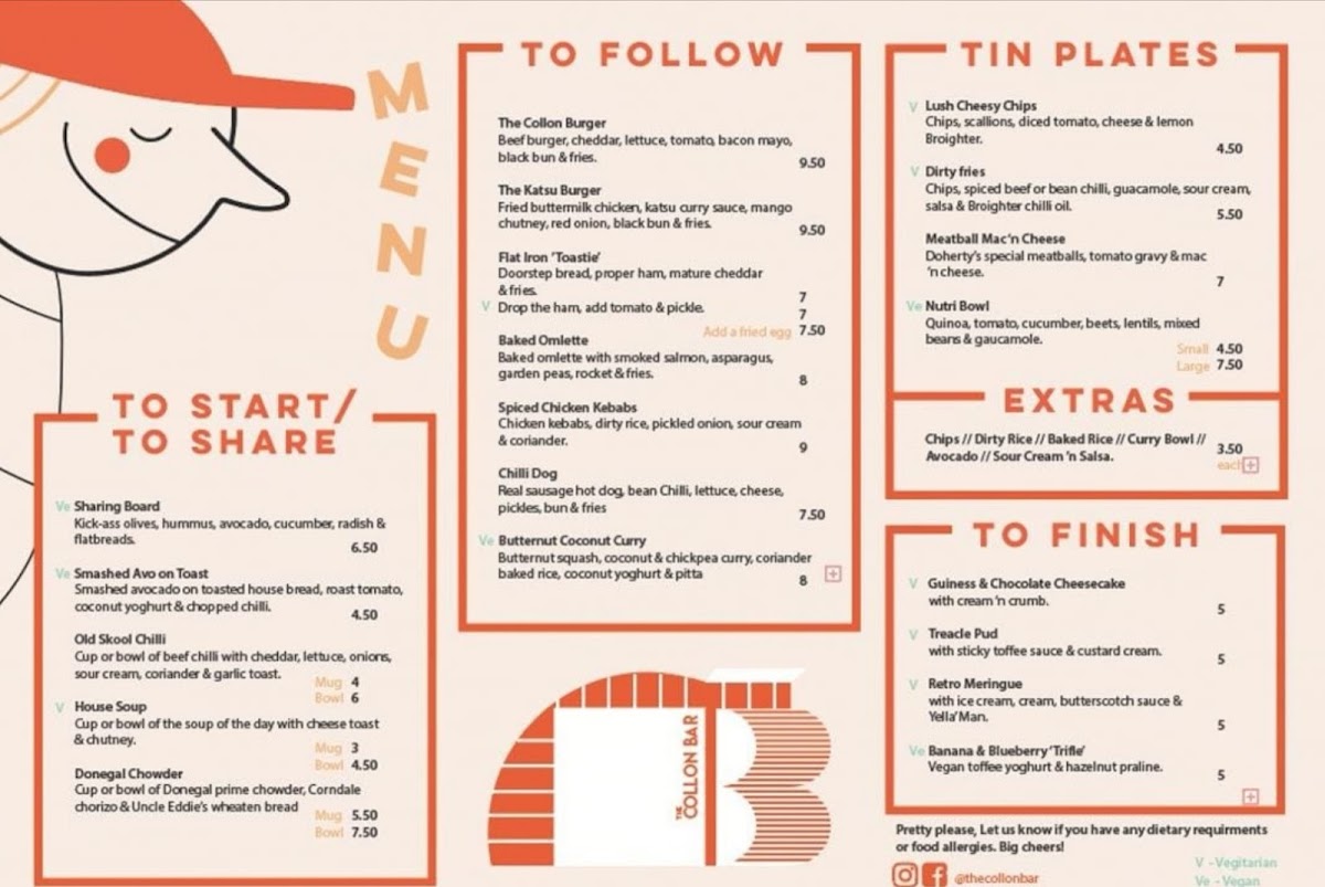 Collon Bar Photo Menu 1