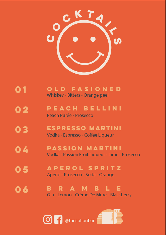 Collon Bar Photo Menu 2