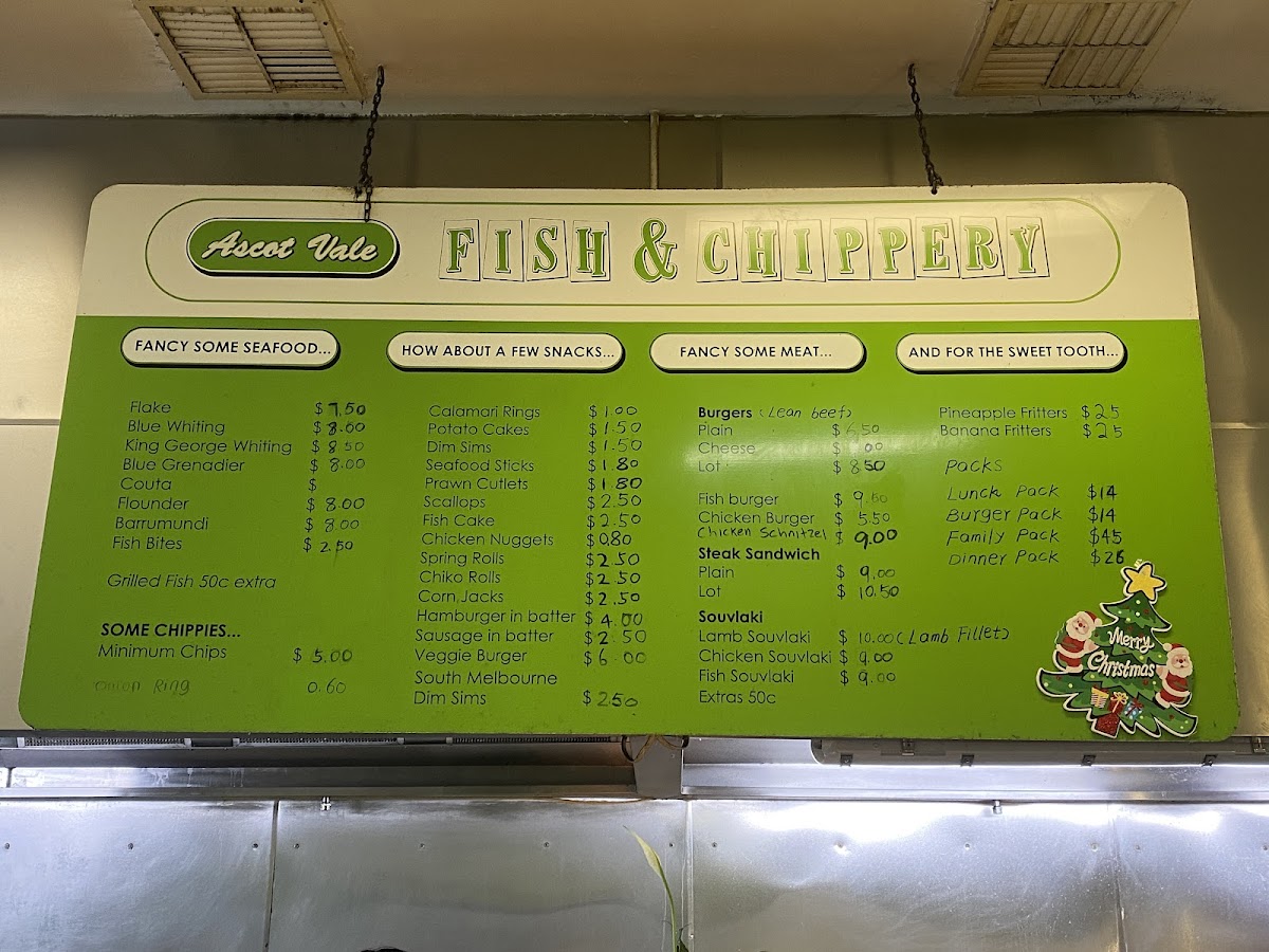 Ascot Vale Fish & Chippery Photo Menu 2