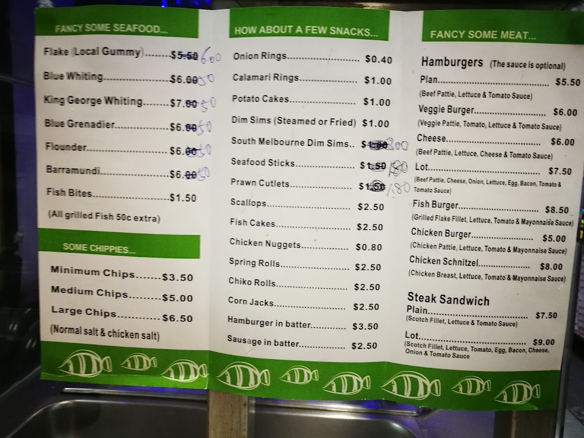 Ascot Vale Fish & Chippery Photo Menu 3
