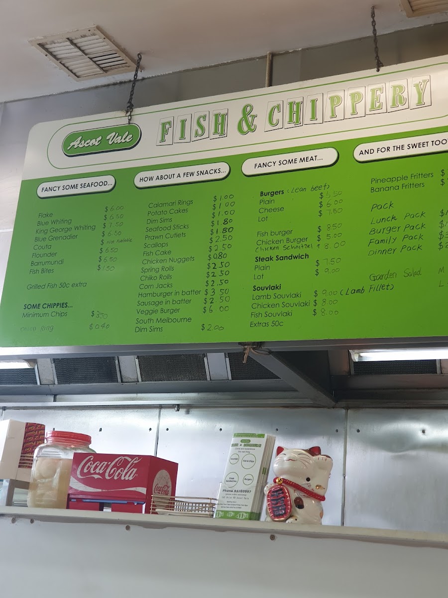 Ascot Vale Fish & Chippery Photo Menu 4
