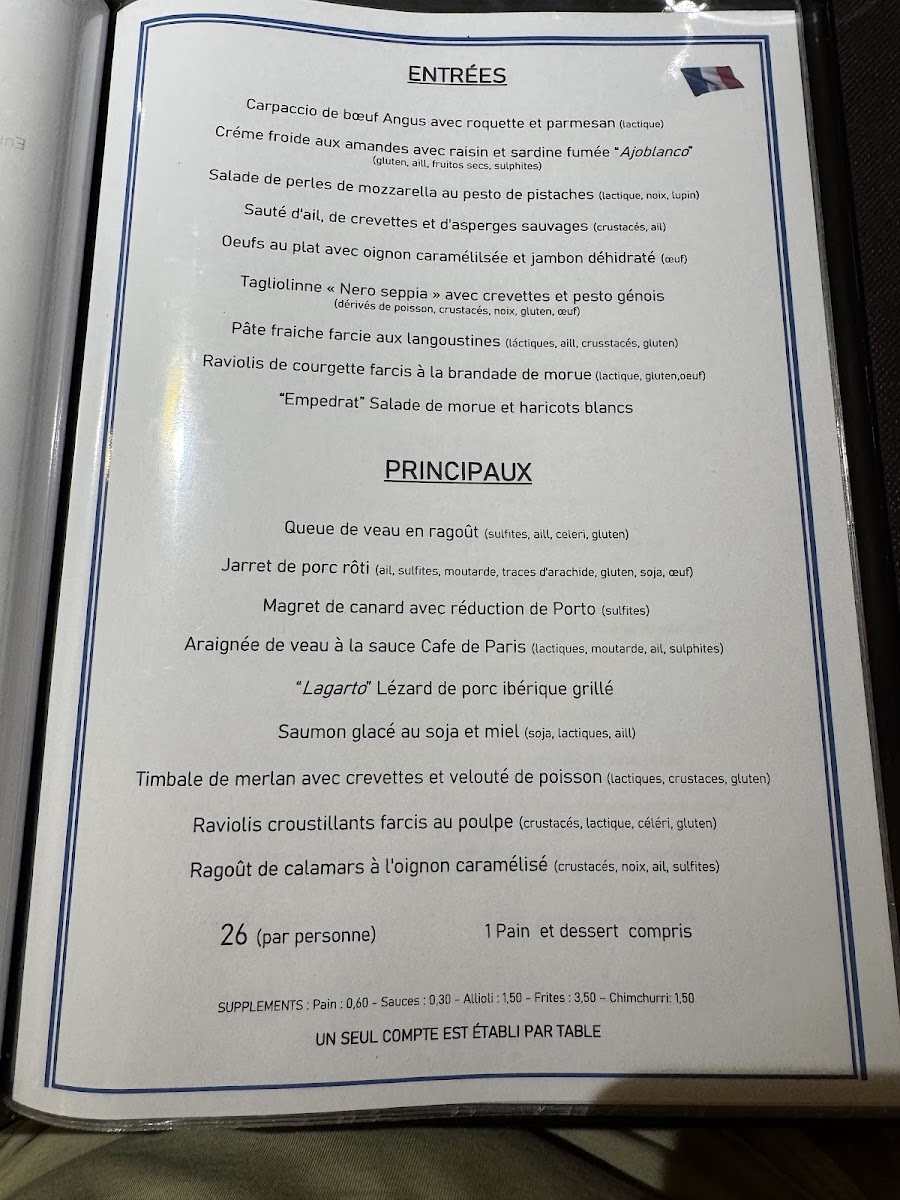 Drack Restaurant Photo Menu 2