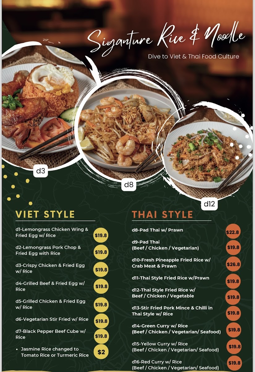 Viet-Thai Fusion & Dessert Photo Menu 3