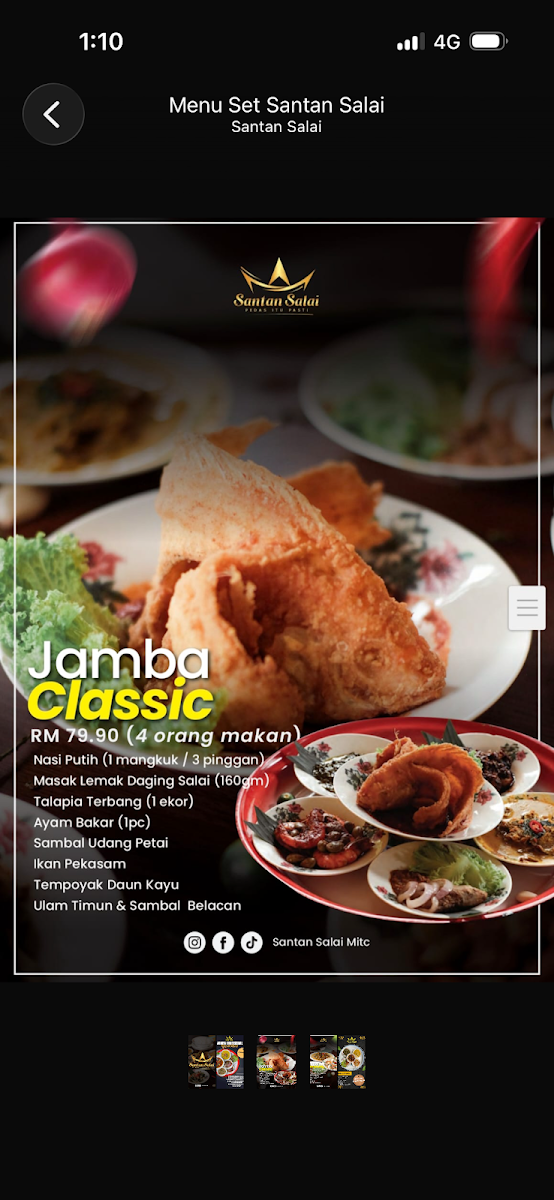 Santan Salai Photo Menu 1