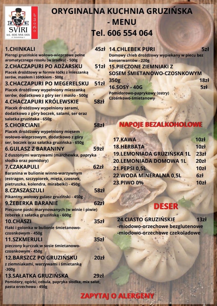 Restaurant and Georgian Bakery SVIRI Photo Menu 1