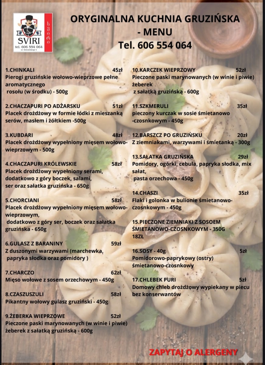 Restaurant and Georgian Bakery SVIRI Photo Menu 2