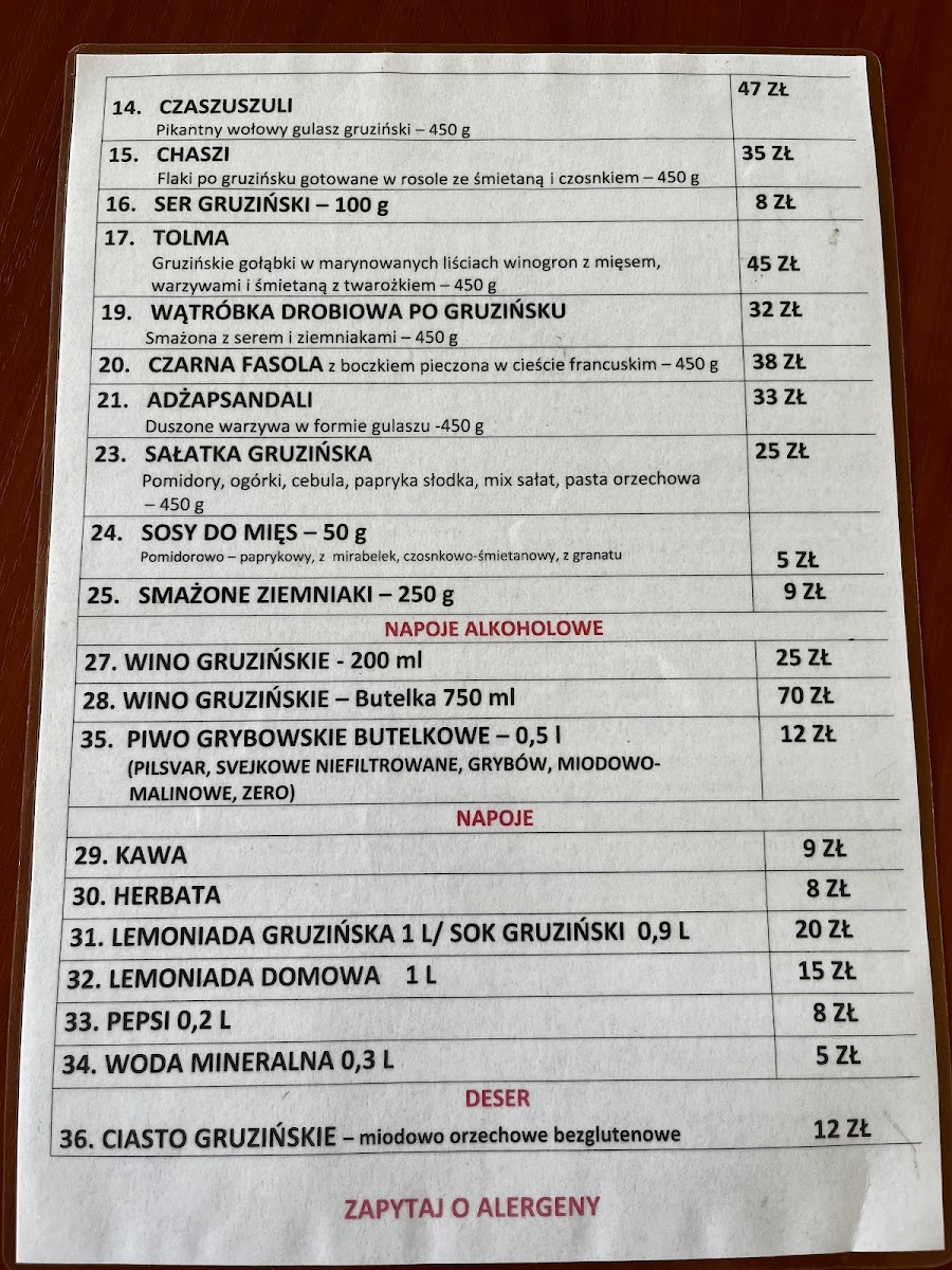 Restaurant and Georgian Bakery SVIRI Photo Menu 8