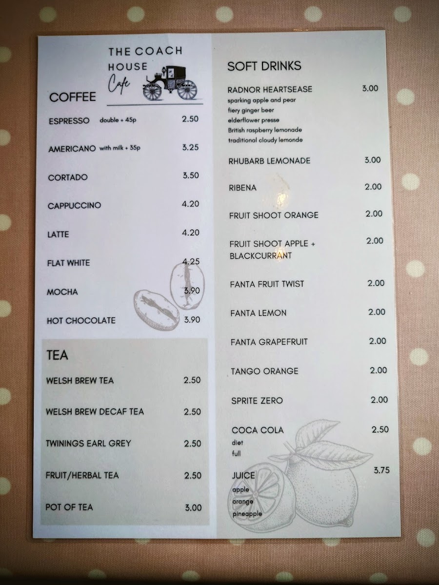 The Coach House Cafe Photo Menu 5