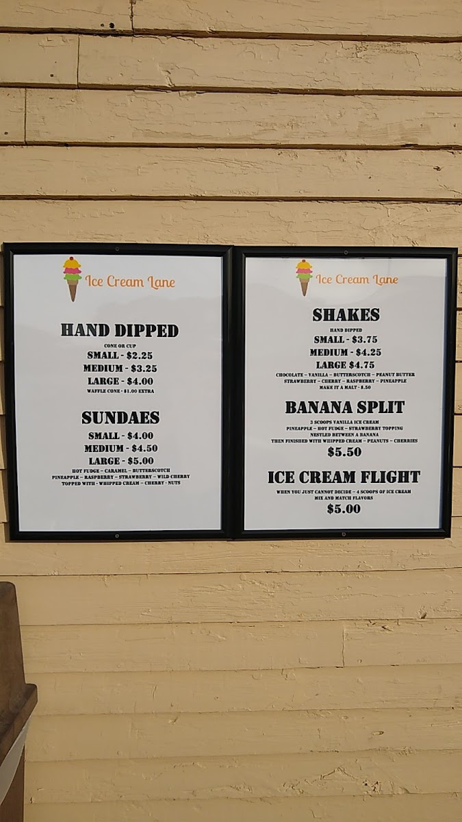 Ice Cream Lane Photo Menu 3