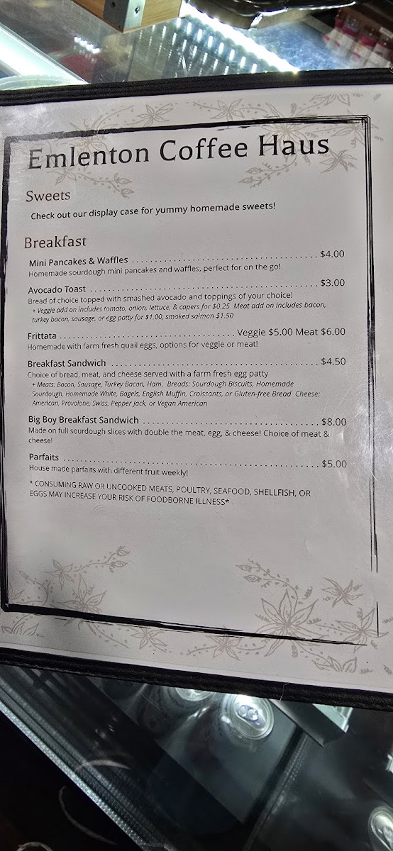 Emlenton Coffee Haus Photo Menu 3