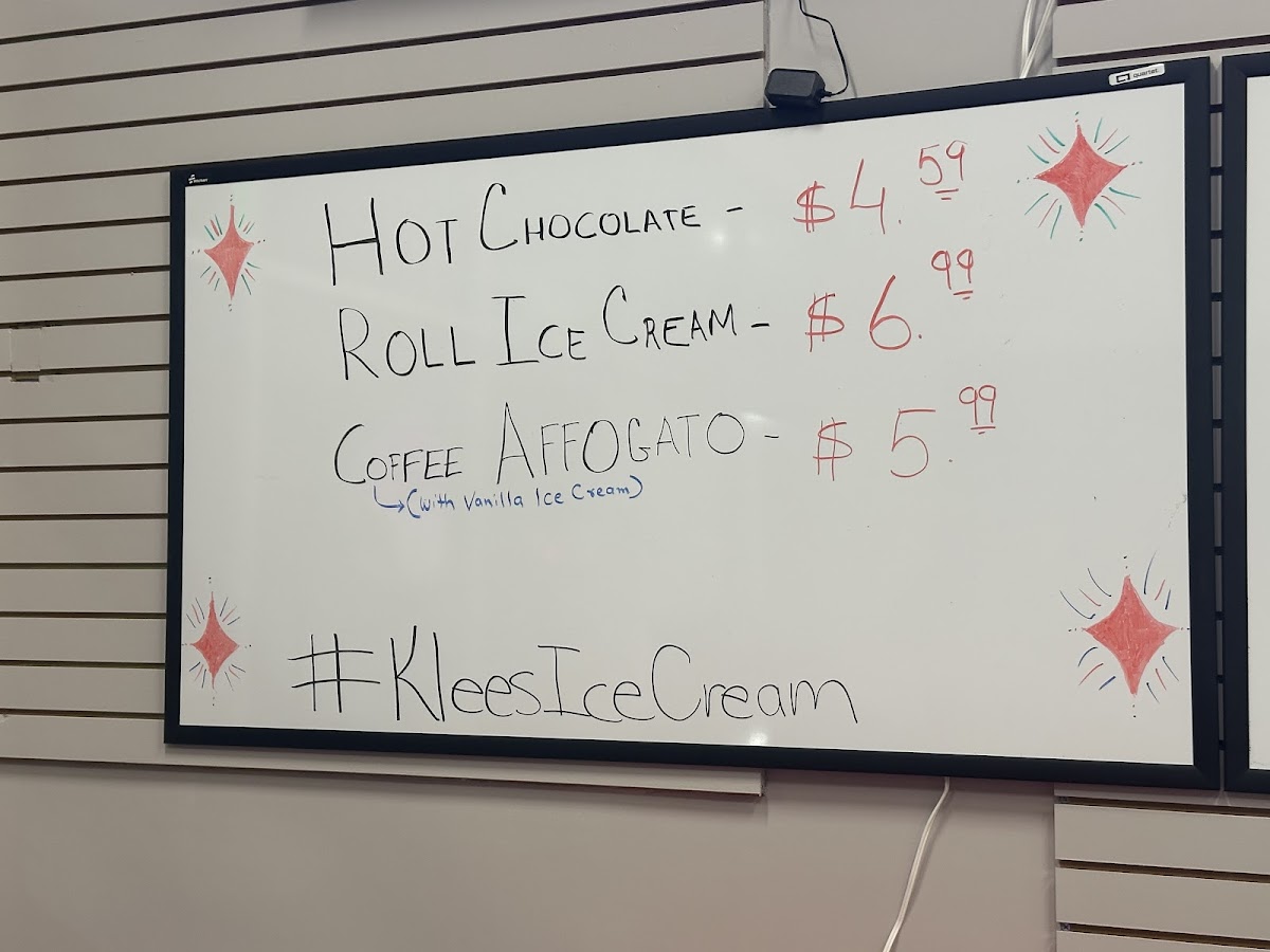 Klee's Ice Cream & Dessert Photo Menu 10