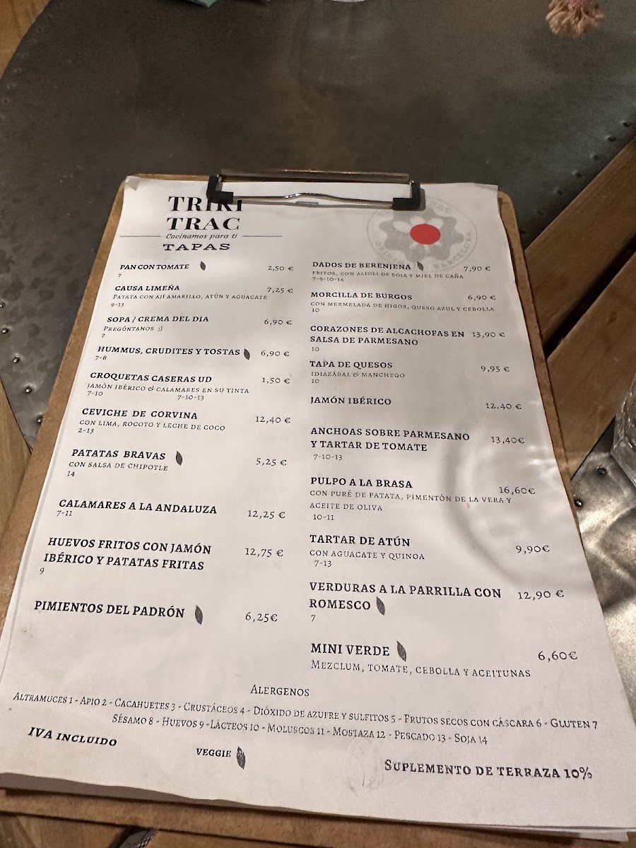 Triki-Trac Photo Menu 8