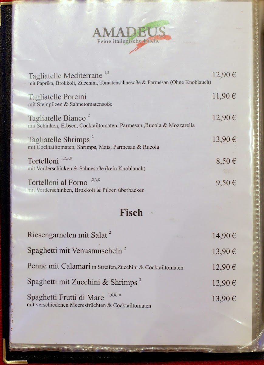 Restaurant Pizzeria Amadeus Photo Menu 4