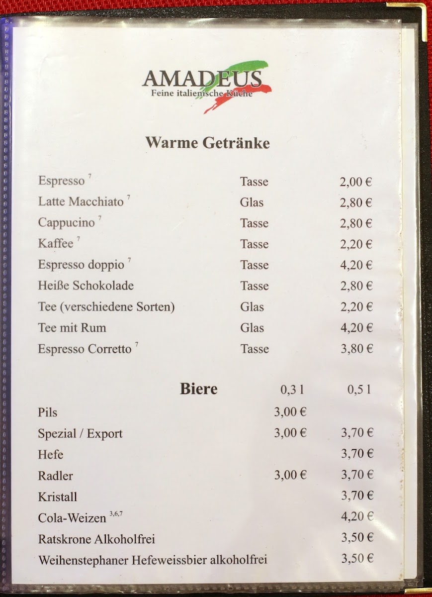 Restaurant Pizzeria Amadeus Photo Menu 9