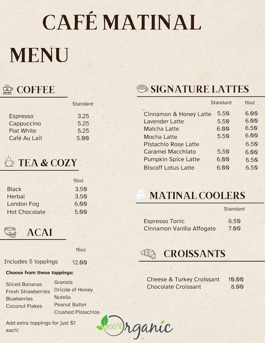 Café Matinal Photo Menu 1