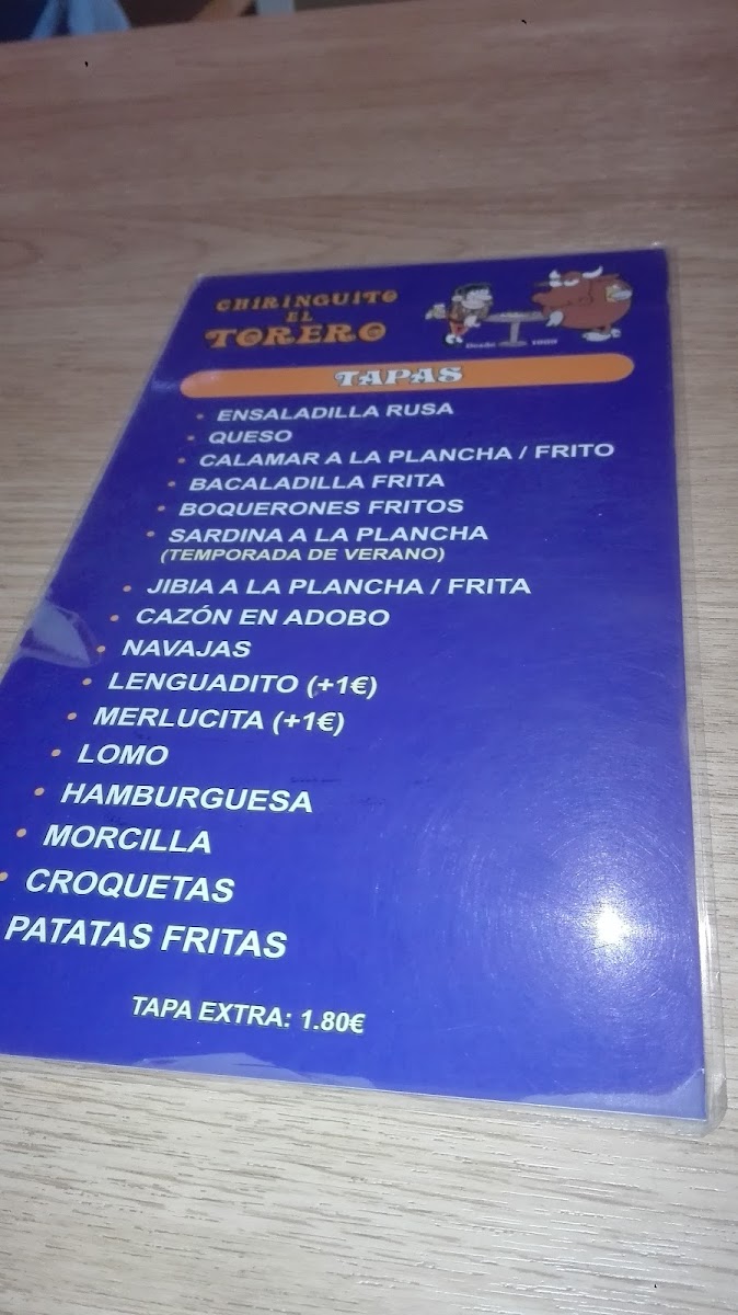 Chiringuito El Torero Photo Menu 5