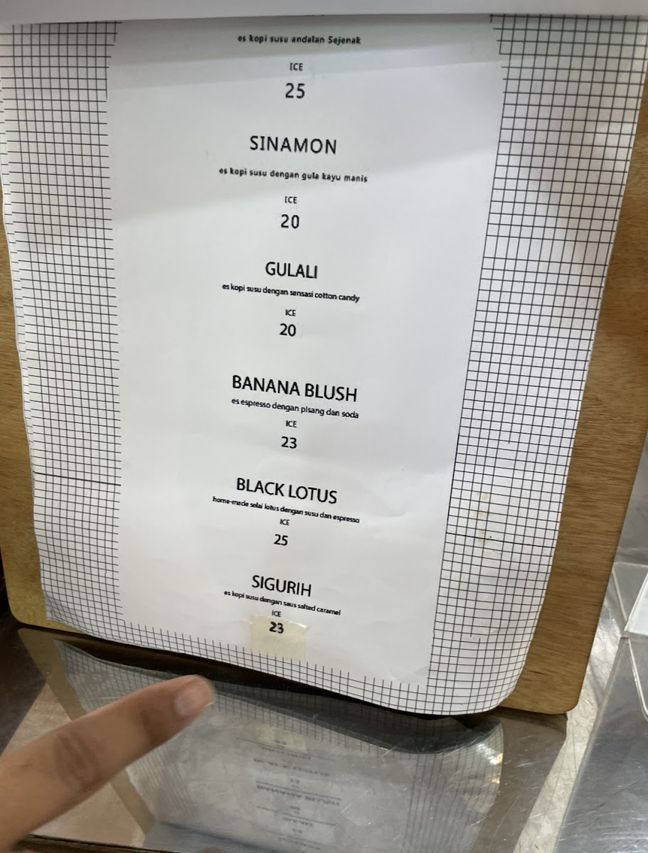 Sejenak Coffee Photo Menu 1