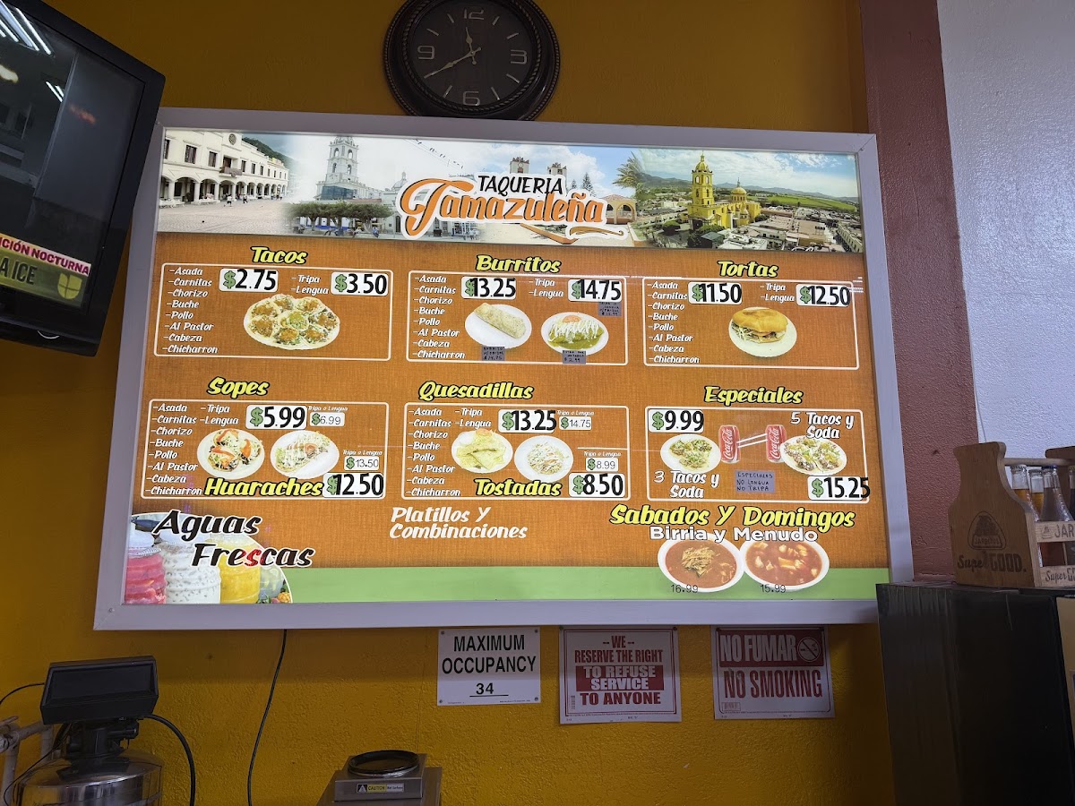 Taqueria Tamazulena Photo Menu 3