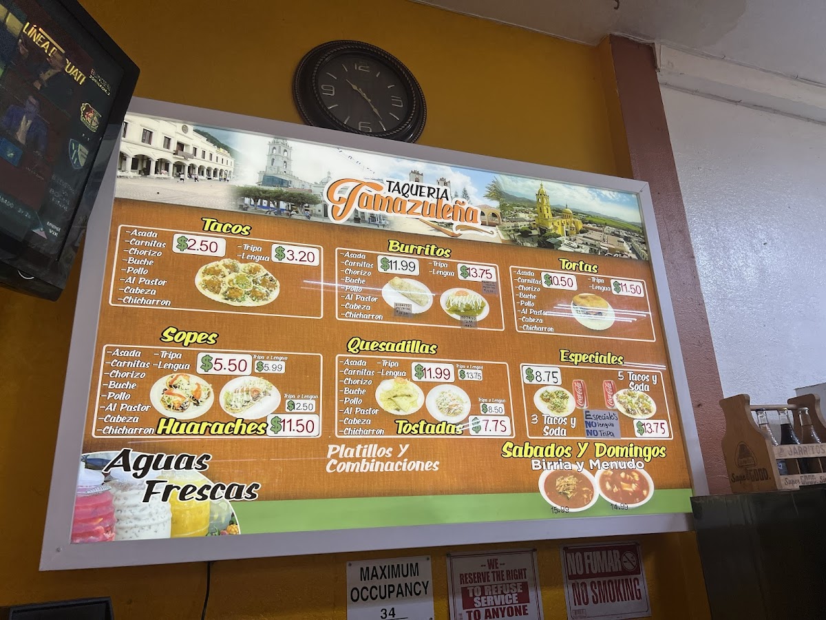 Taqueria Tamazulena Photo Menu 4