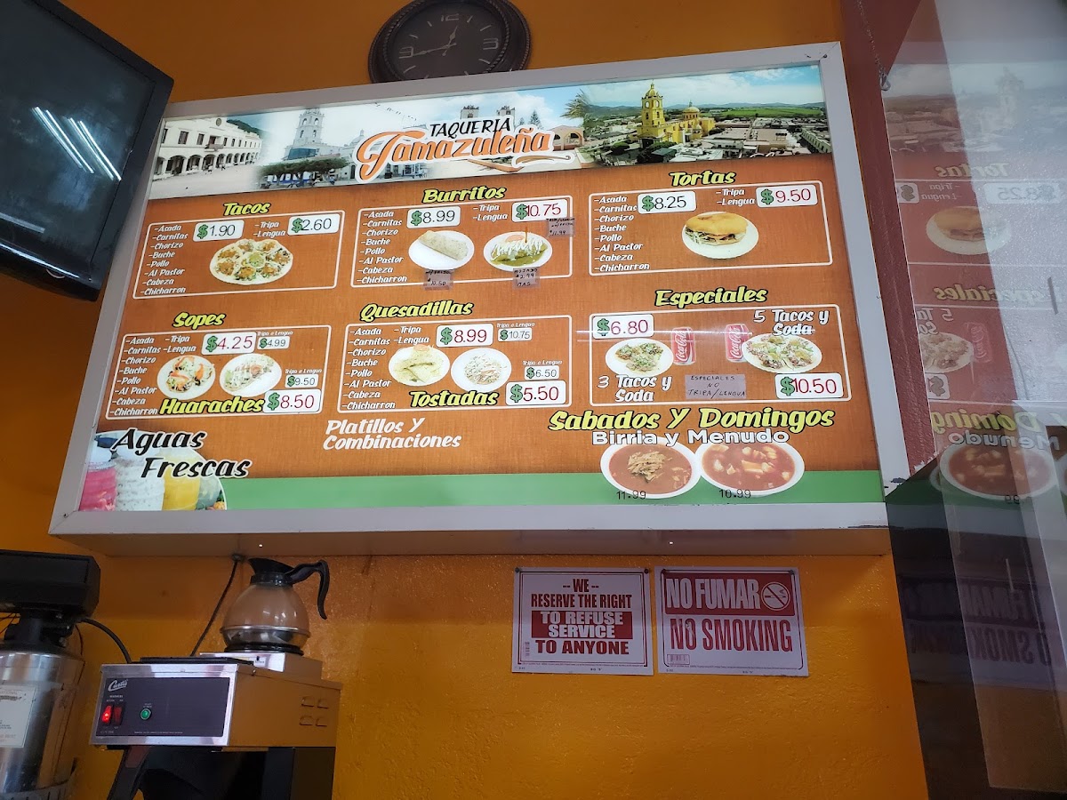 Taqueria Tamazulena Photo Menu 5
