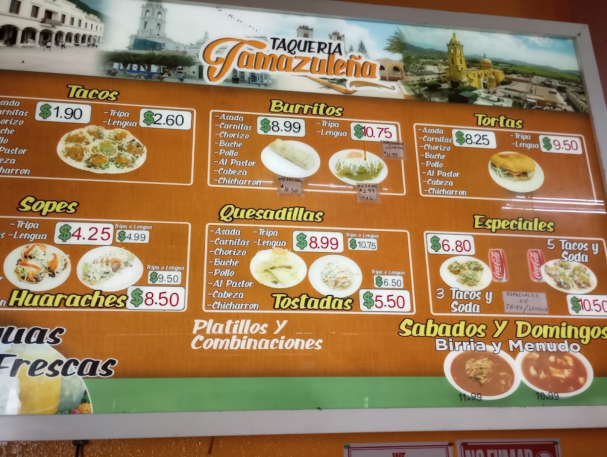 Taqueria Tamazulena Photo Menu 6