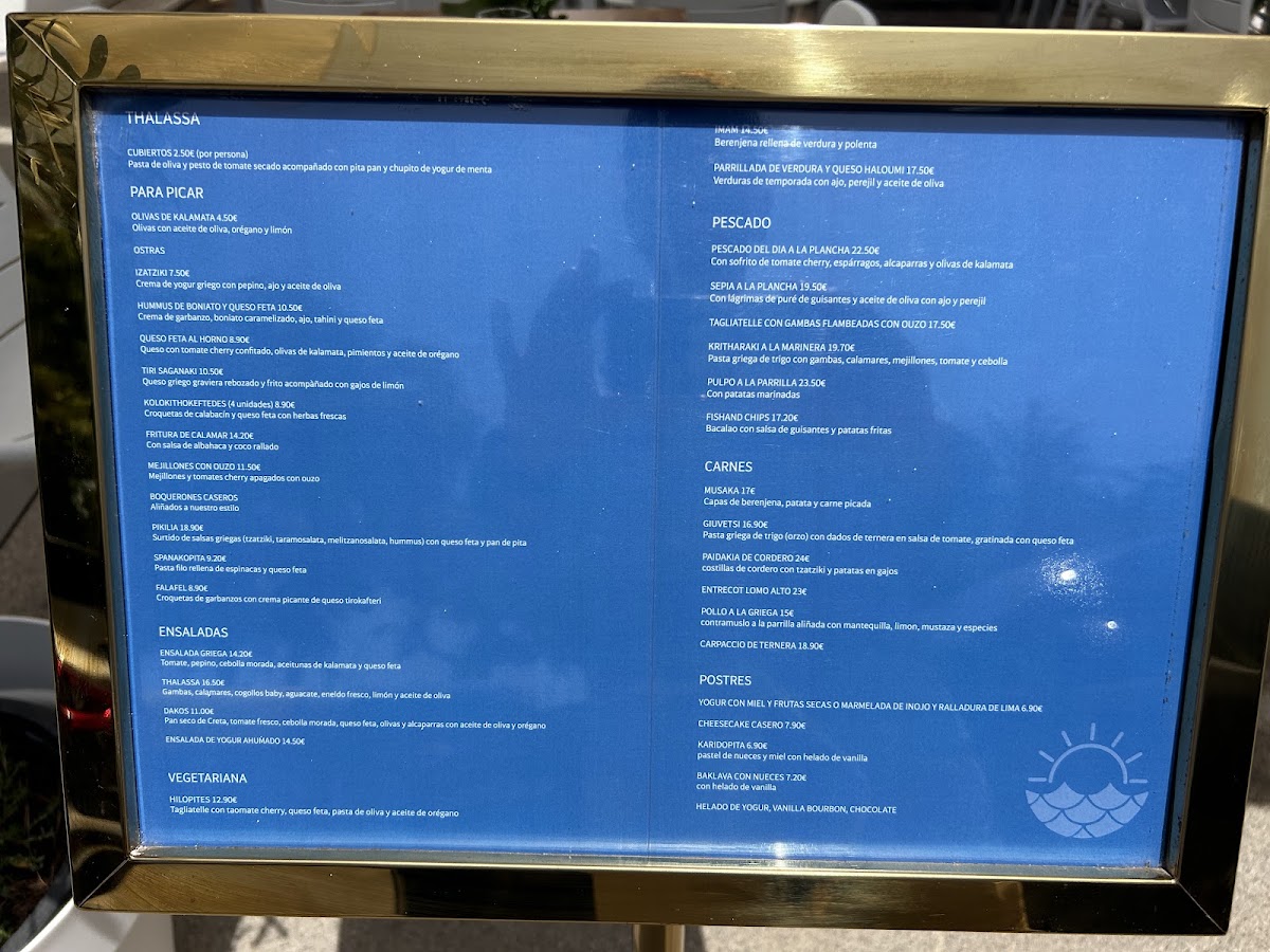 Thalassa Sitges Photo Menu 9