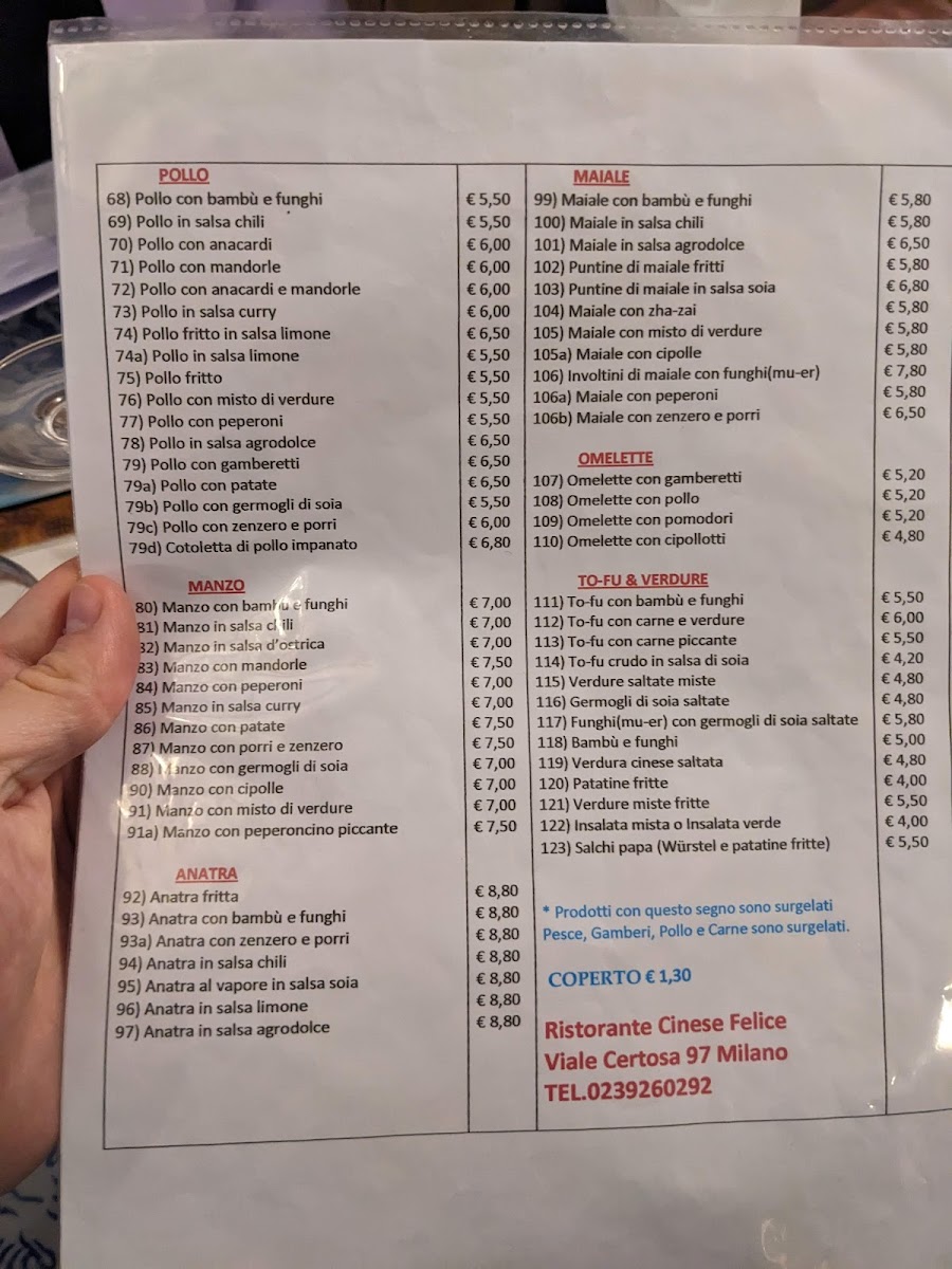Ristorante Cinese Felice Photo Menu 4