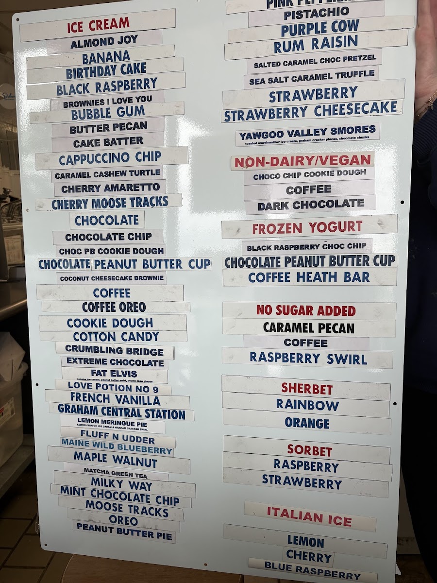 Lickety Splits Ice Cream Shop Photo Menu 1