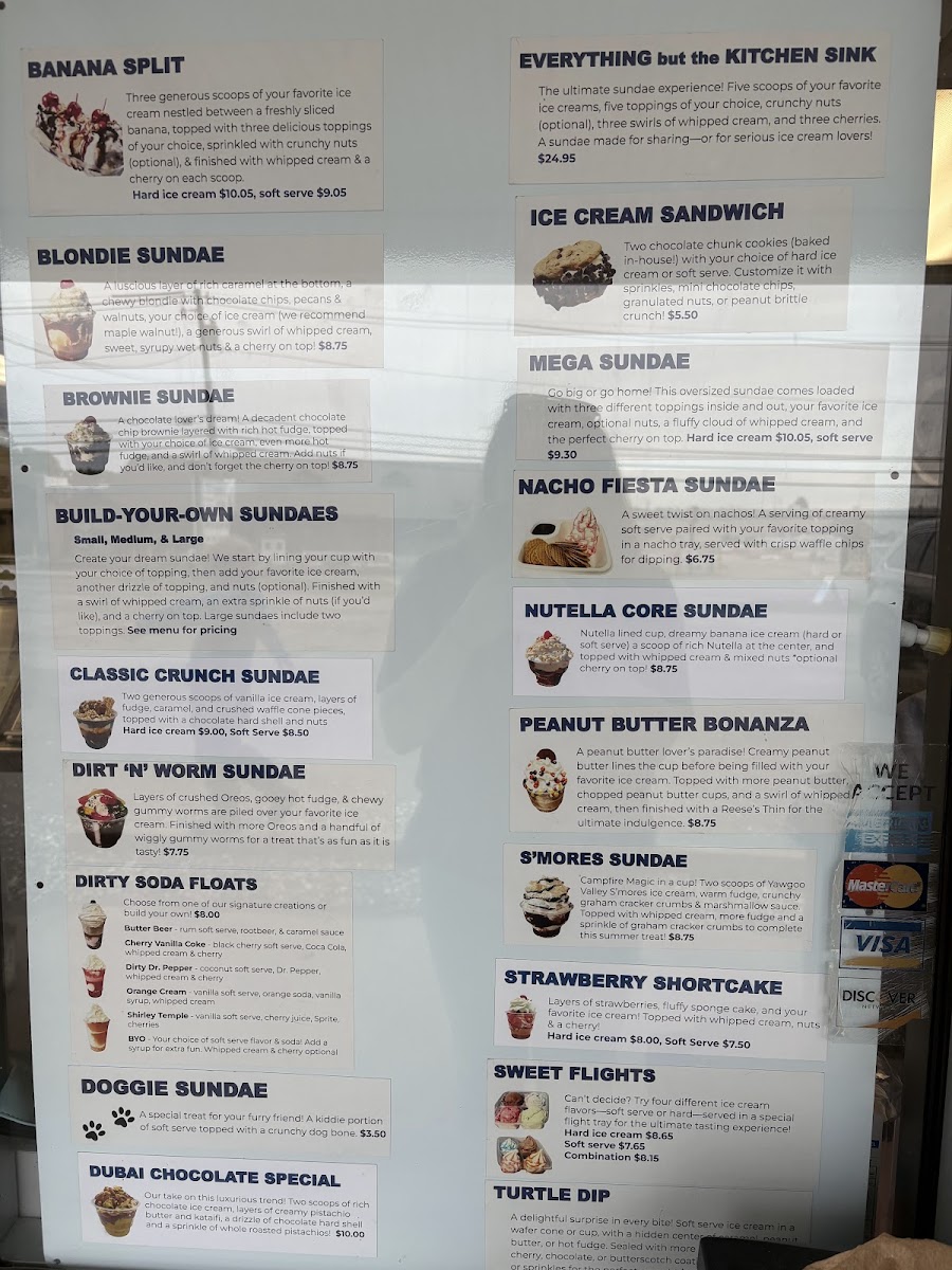 Lickety Splits Ice Cream Shop Photo Menu 2