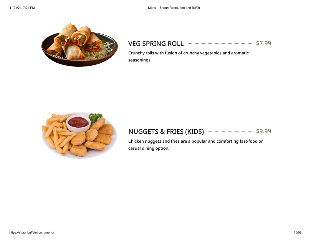 Shaan Restaurant & BUFFET Photo Menu 5