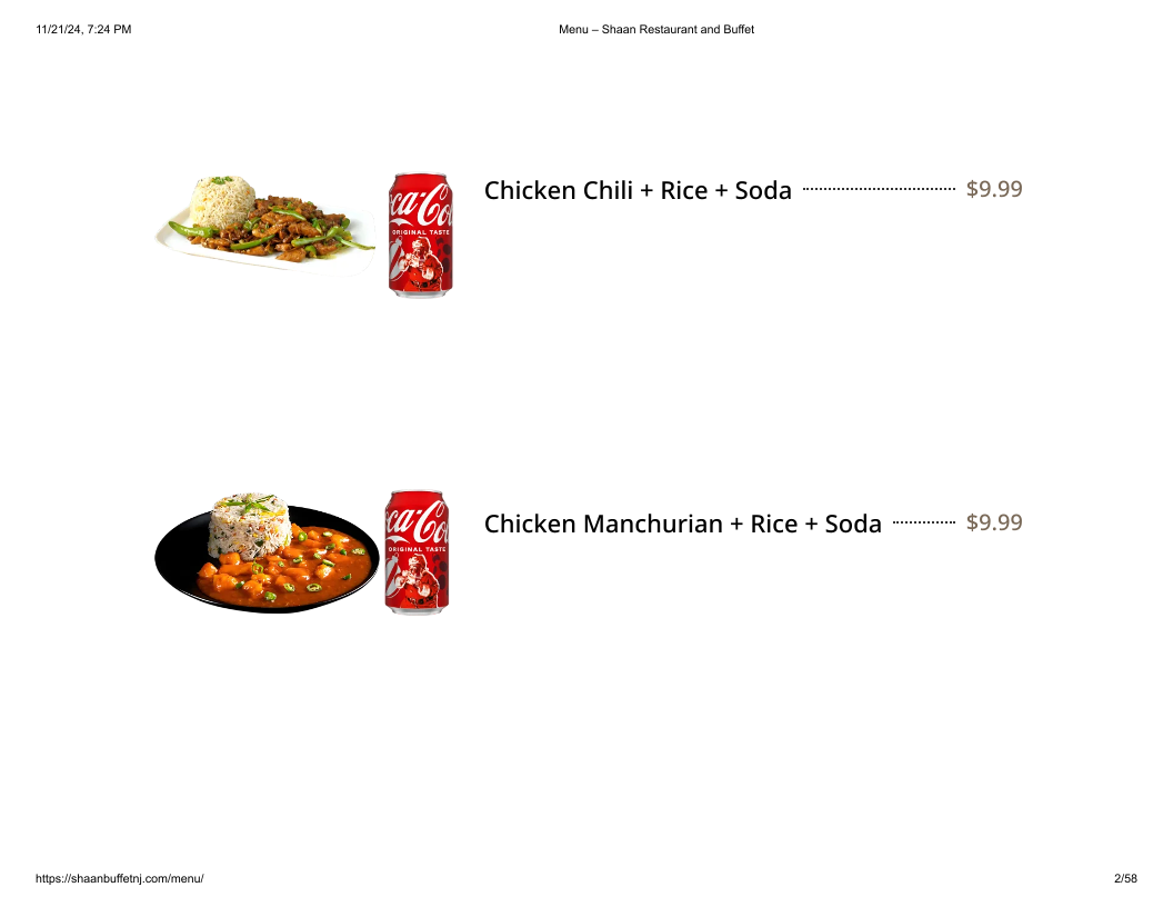 Shaan Restaurant & BUFFET Photo Menu 9