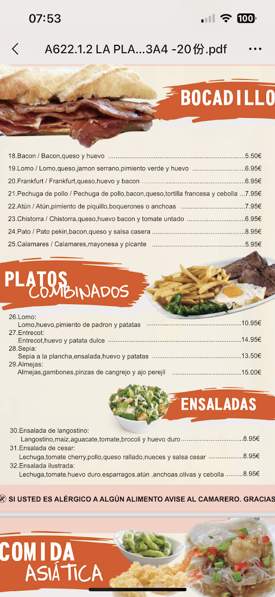 La Plaza café-bar Photo Menu 5