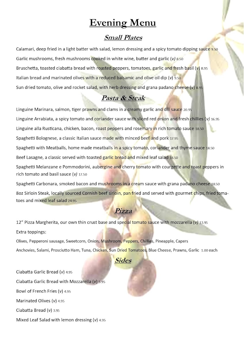 The Olive Garden Photo Menu 1