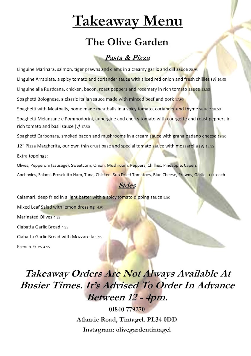 The Olive Garden Photo Menu 2