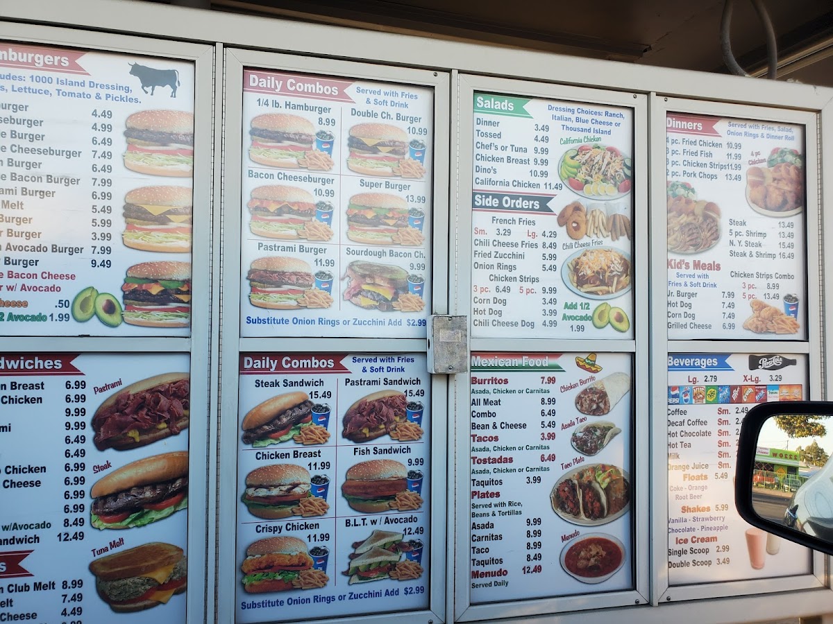Dino's Burgers Photo Menu 3