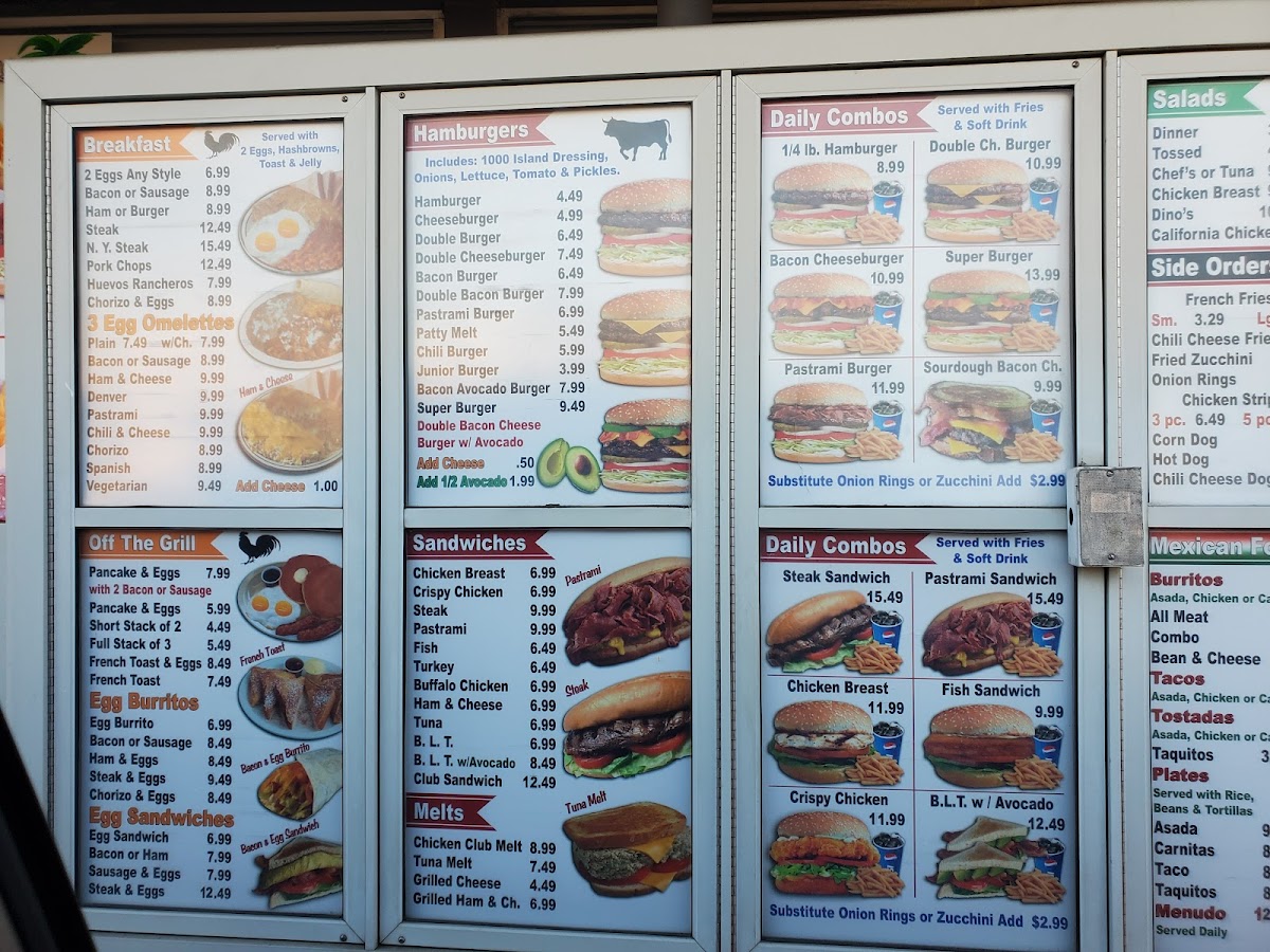 Dino's Burgers Photo Menu 4