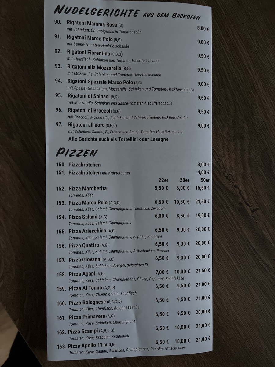 Pizzeria Marco Polo Photo Menu 3