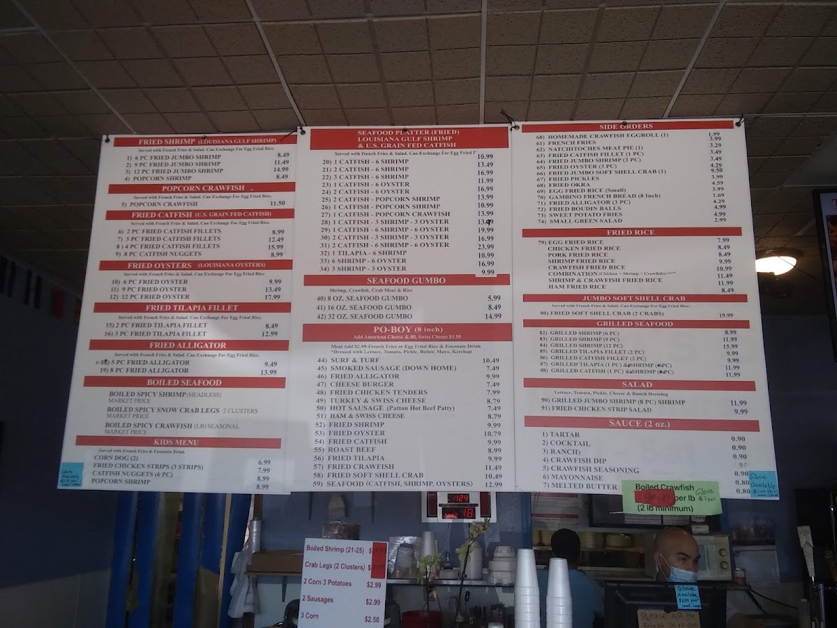 Kim’s Seafood & Po-Boy Bossier Photo Menu 2