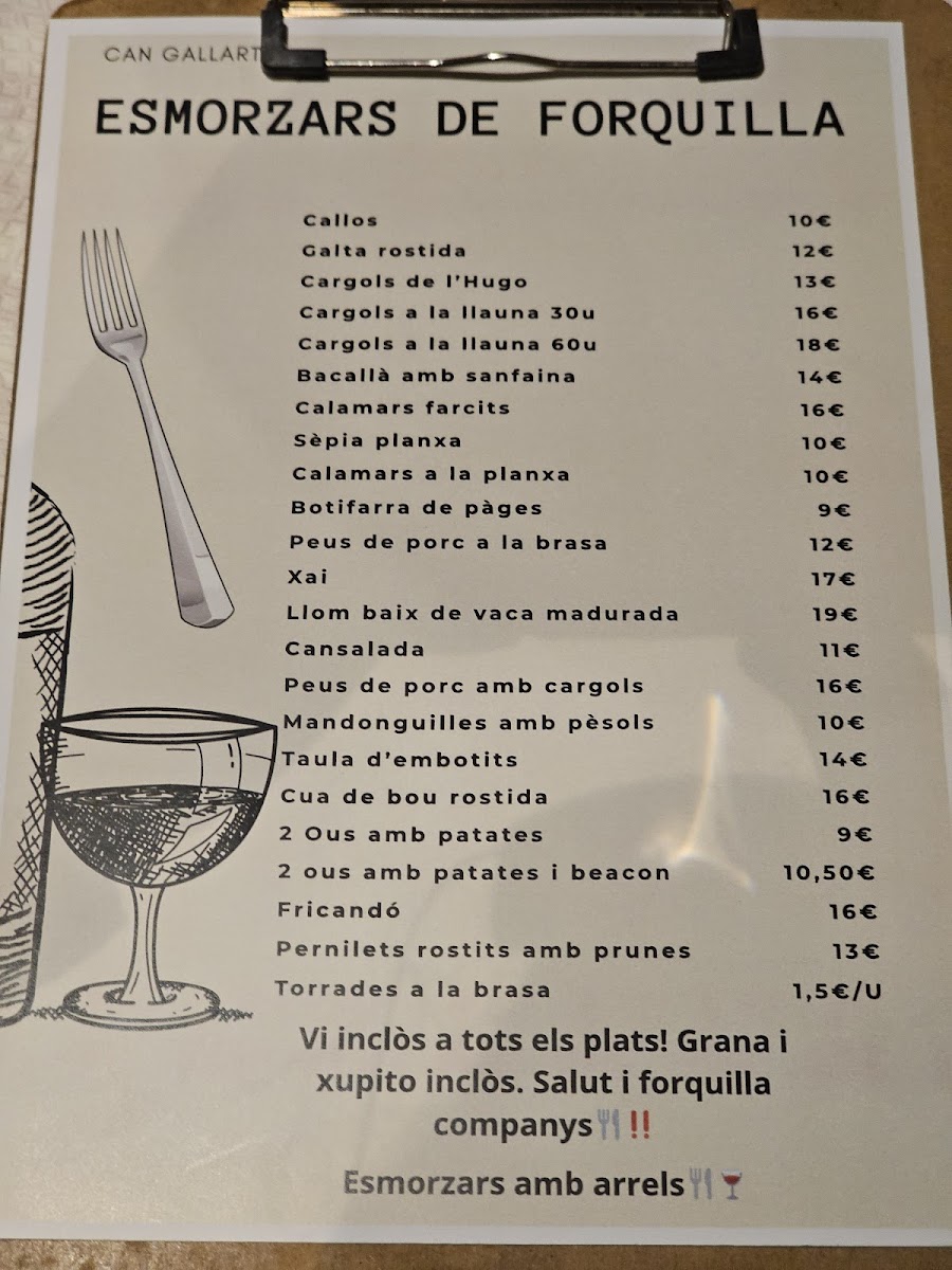Can Gallart Photo Menu 2