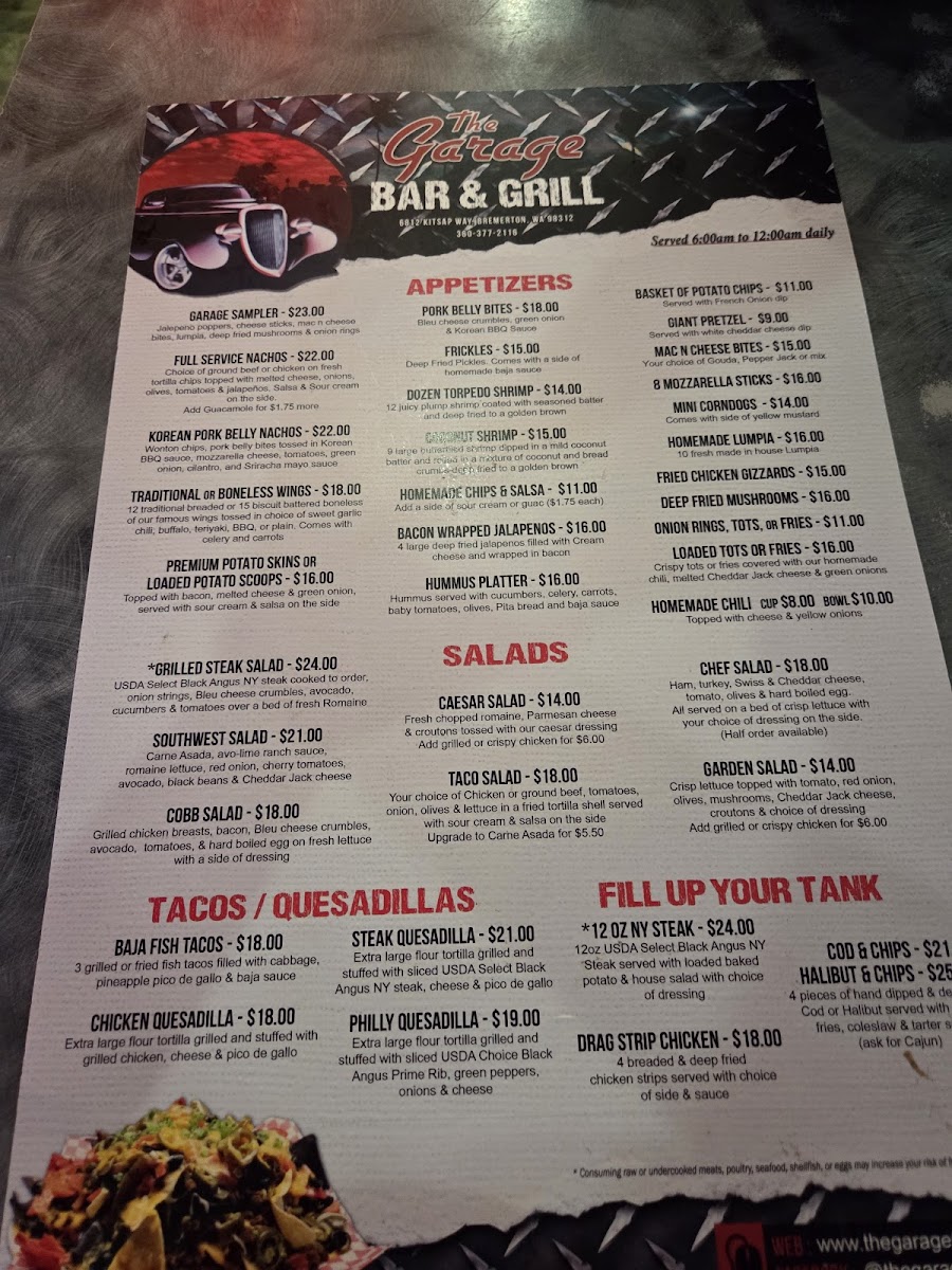The Garage | Bar & Grill Photo Menu 4