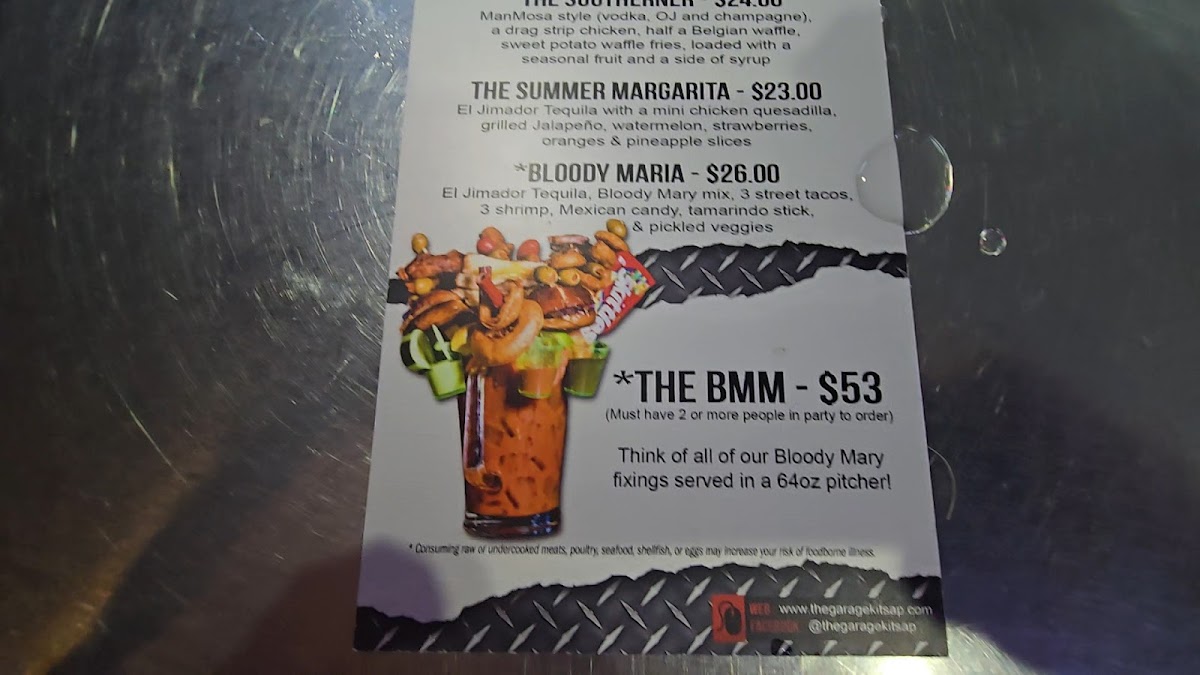 The Garage | Bar & Grill Photo Menu 9