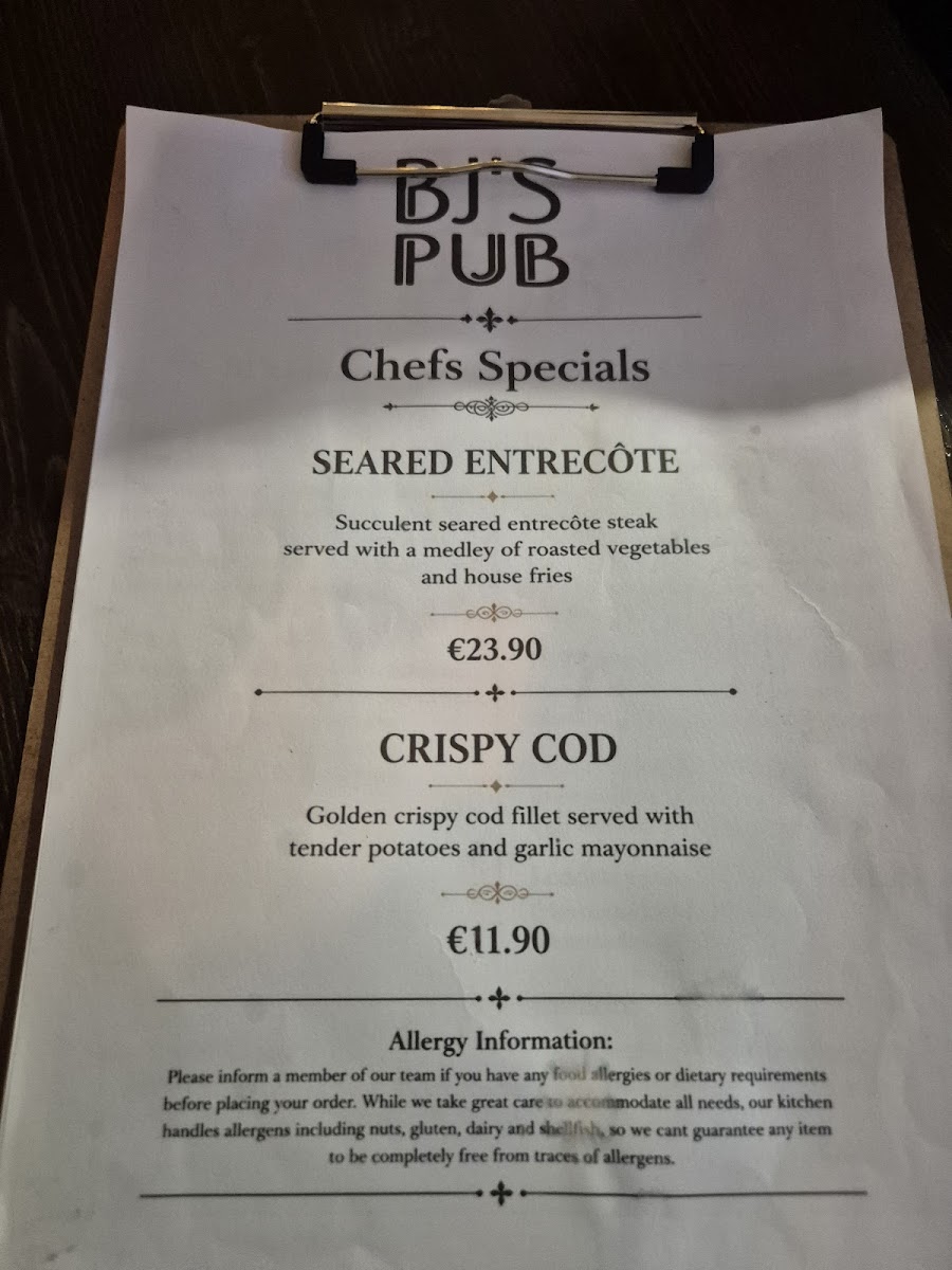 BJ's Pub Son Parc Photo Menu 3