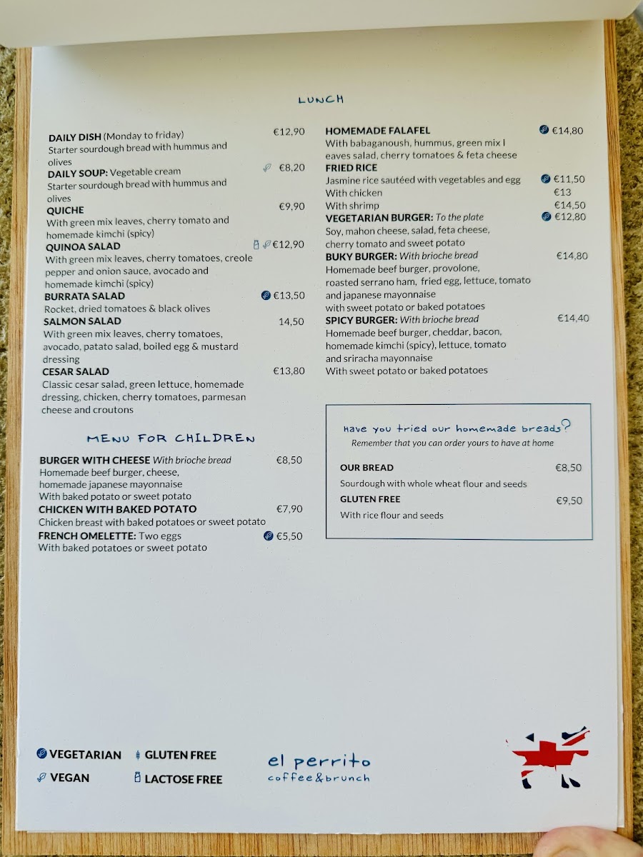 El Perrito Photo Menu 1
