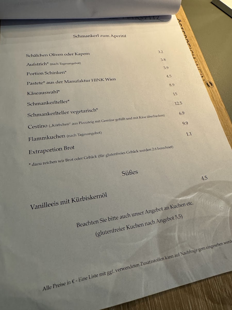 Zum Feinspitz Photo Menu 2
