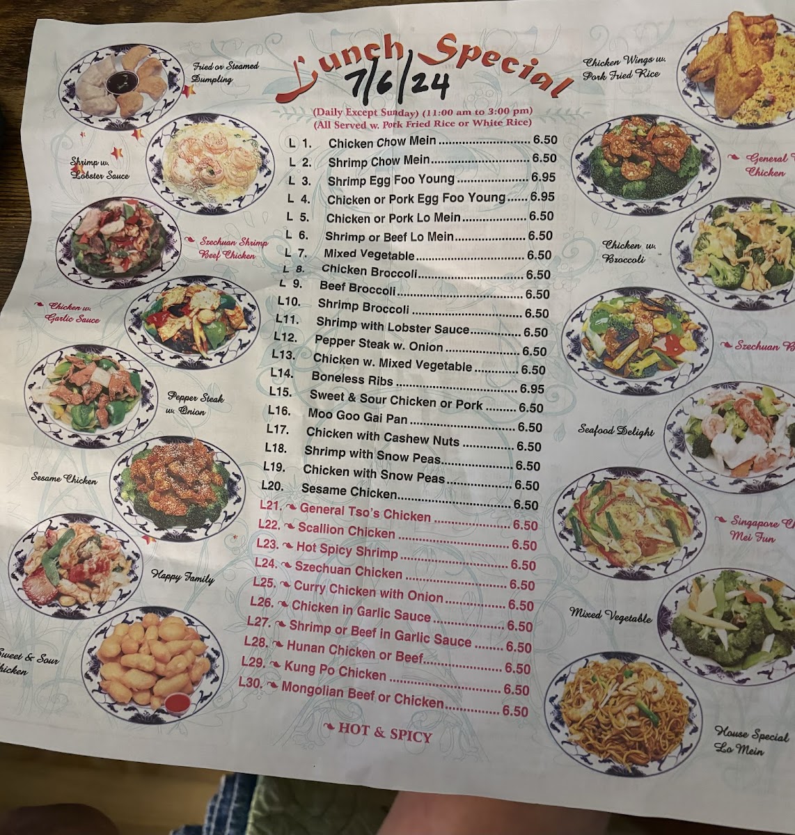 Chef King Photo Menu 1