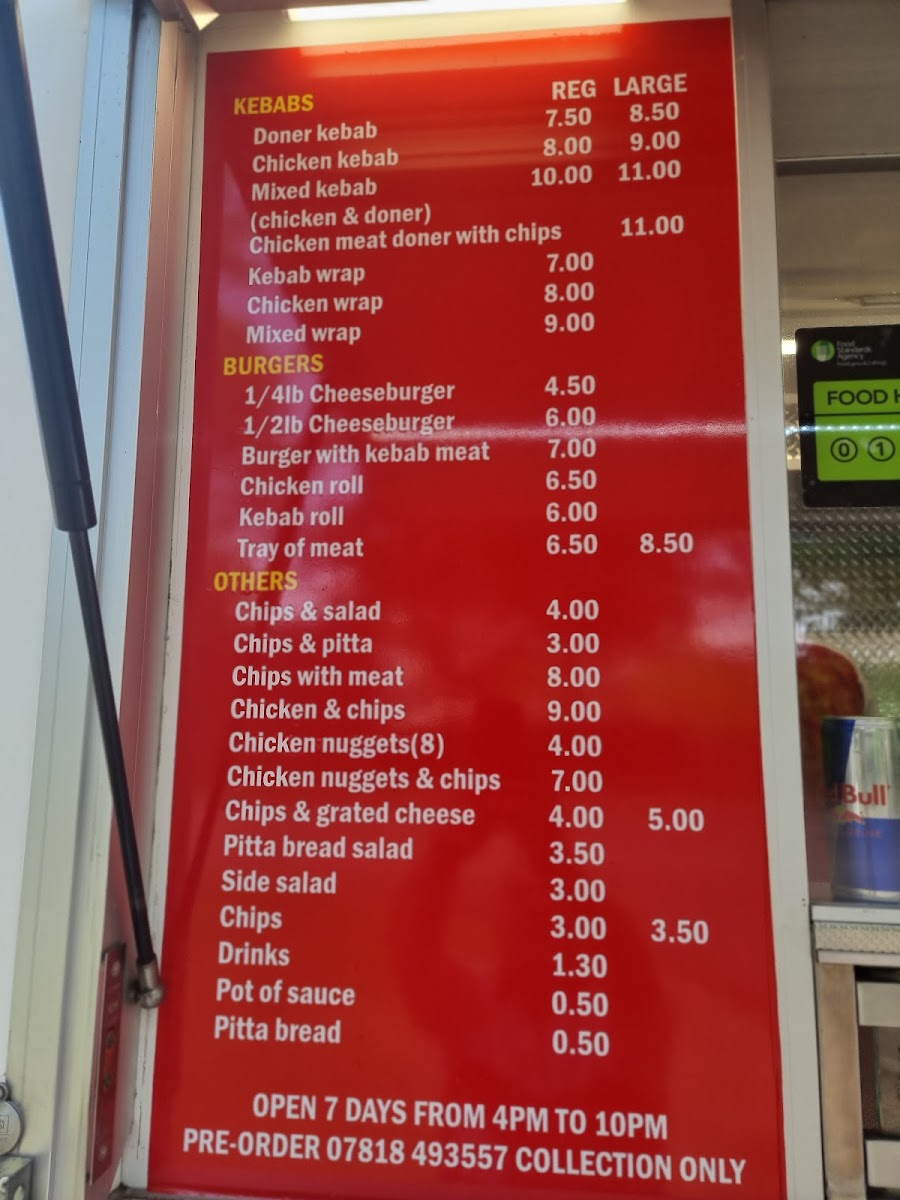 New city kebab Van Photo Menu 1