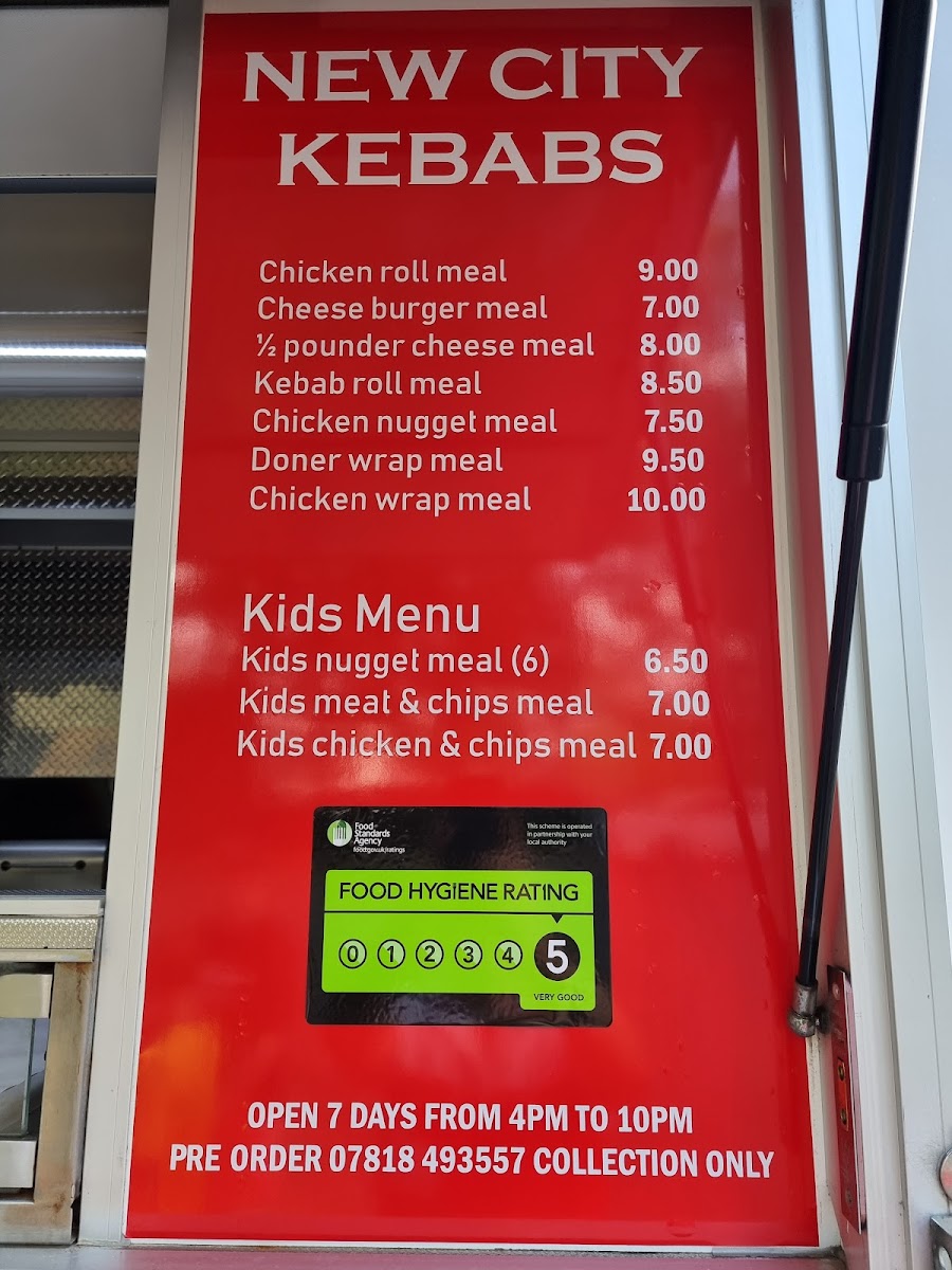 New city kebab Van Photo Menu 2
