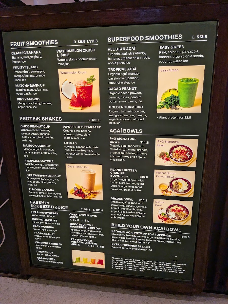 Pulp & Grind Sydney International Airport Photo Menu 3