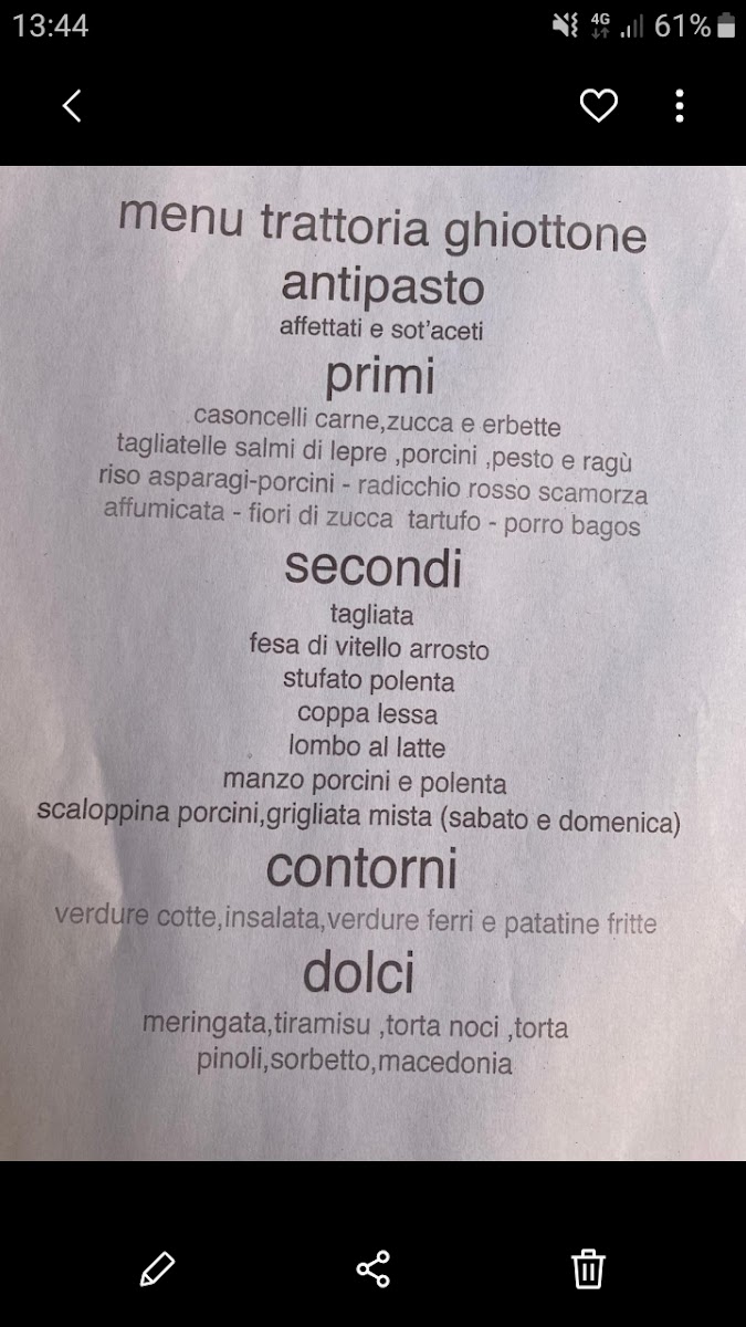 Ristorante trattoria Il Ghiottone Bagnolo Mella Brescia - Photo Menu 1
